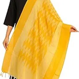 sahina dupatta Elegant Ikat cotton dupatta with traditional zig-zag pattern. Soft, breathable fabric with stylish tassel edges. Perfect for casual and ethnic wear.-picture-16