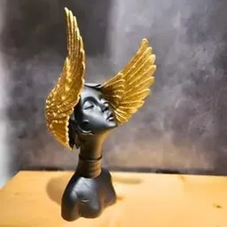 Devos Decor Antique Fairy Home Office Handcrafted Decorative showpiece Statue Gift Decorative Showpiece - 33 cm (Resin, Gold, Black)-picture-30
