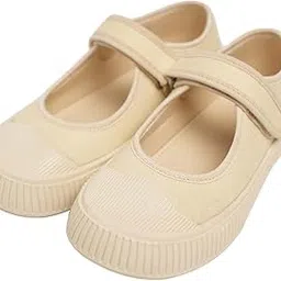theater Jiro Women's Mary Jane Canvas Flats | Slip-On Round-Toe Shoes with Adjustable Strap | Comfortable & Lightweight | Formal & Casual Wear-picture-42