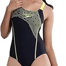 Speedo Girl's Endurance 10 High Chlorine Resistance UPF 40+ Sun Protection Medley Logo Muscleback One Piece V-Cut Swimsuit-picture-21