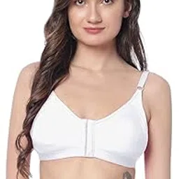 Front Open Hook Sports Bra for Girls, Cotton Non-Padded, Wire-Free, Adjustable Straps, Sizes 32-44-picture-19