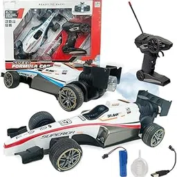 VIBRENT F1 Racing Car Toy, 1:14 Scale, Rechargeable Battery, LED Lights, Smokey Mist Spray, White-picture-31