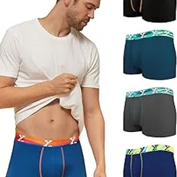 xyxx Men's Dynamo Micromodal Regular Fit Printed Antimicrobial Trunks with No Marks Waistband (Pack of 5)-picture-48