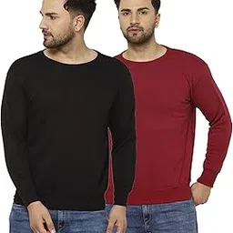 mack jonney Fleece Round Neck Sweatshirt for Men (Pack of 2)-SW_RN_BLK_BLU_02-P-picture-36