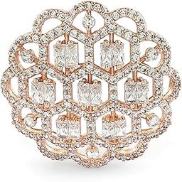 zaveri pearls Rose Gold Dazzling Cubic Zirconia Party Bling Statement Brass Adjustable Finger Ring For Women-ZPFK16893-picture-46