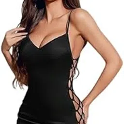 marquisa Babydoll Lingerie Mesh Wedding Nightie Women's Satin Babydoll Nightwear Sexy top Hot Sexy Bikini Wedding Honeymoon Valentine Bridal wear, Side Lace-up Design-picture-20