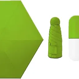 rangoli creations Mini Folding Capsule Small Umbrella With Pill Package Box Pocket | Parasol Rain, Anti-UV Portable, Water resistant Lightweight, Travel Umbrella, Sunny Rainy Day-picture-49