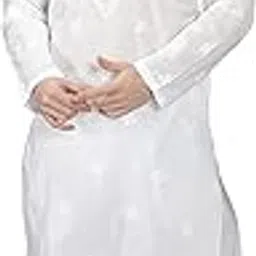 seva chikan Hand Embroidered Cotton Lucknowi Chikankari Kurta for Men SCL15049-picture-45