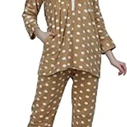 Women's Woolen Night Suit Abstract Printed_P-image-0
