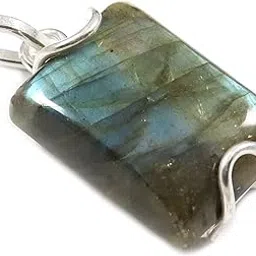 Goyal Craft Labradorite Natural Gemstone Silver Plated Men and Women 1.25" PendantJewelleryGPDA-74-picture-14
