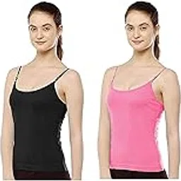rylie Women's Ladies Adjustable Strap Slip Camisole Spaghetti Top Innerwear 4 Pieces Combo-picture-14