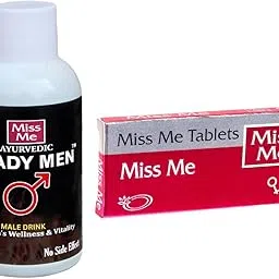 Miss Me Ayurvedic Ready Men (60ml) + Miss Me Tablets for Women | Herbal Couple Combo for Wellness, Vitality & Energy | 100% Ayurvedic, No Side Effects-picture-30
