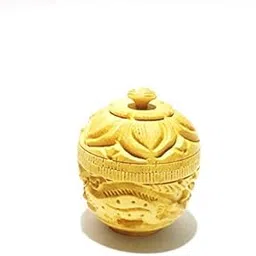 Cutrunn Handmade Wooden Sindoor Box (Brown, Standard) -Set of 2-picture-24