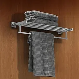 Kohler Multipurpose Towel Rack | Corrosion Resistant, Anti-Peel and Scratch Resistant | 304 Stainless Steel with Brushed Steel Finish | 2 Years Warranty (650L x 203W x 113H mm)-image-8