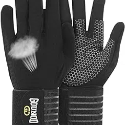 proberos Proberos® Full Finger Workout Gloves with Wrist Support, Workout Powerlifting Gloves Gym Gloves for Men and Women, Gloves for Professional Weightlifting, Fitness Training and Workout, L-picture-17