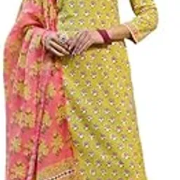 vaamsi Women's Floral Straight Printed Kurta Pant With Dupatta Set | kurta sets for woman-picture-17