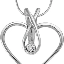 suratdiamond Surat Diamonds .925 Sterling Silver and Diamond Pendant-picture-17