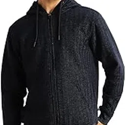 thomas scott Men's | Regular Fit | Long Sleeves | Zip Closure | Front-Open | Dry Clean | 2 Pockets | Knitted | Hooded | Sweatshirt-picture-54