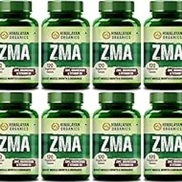 Himalayan Organics ZMA (Zinc Magnesium Aspartate) Nighttime Sports Recovery Supplement - 120 Veg Tablets x Pack of 12-picture-44