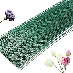 Just Flowers Green Floral Stem Wire, Craft Wire for Flower Making (50 Pc, Green)-image-33