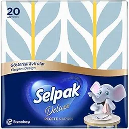 Selpak Deluxe Printed Napkin 3ply 20sheets, White, PTDLX-picture-60