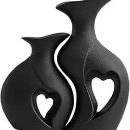 FABLOFT® 2X Resin s Modern Crafts Flower Arrangement for Farmhouse Kitchen Indoor Black-picture-20