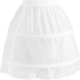 Buildcon Cancan for Kids, Can Can Skirt for Girls, Fluffy Skirt for Wedding, Dance Performances, Formal Parties,Flower Girl Dresses White-picture-12