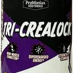 TRI-CREALOCK Unflavoured Tri-Creatine Blend (250gm) with Mind Muscle Connection, Supercharged Energy, Strength & Stamina-picture-47