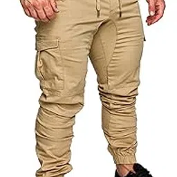 ELBME® Mens Fashion Joggers Sports Pants Athletic Workout Trousers Casual Cargo Pants_1-image-45