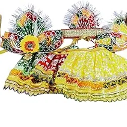 Jagannath World Traditional Dress Set for 10-Inch Idols of Lord Jagannath, Balabhadra & Subhadra – Ethnic Pagadi & Vastra Set for Trio Deities-picture-22