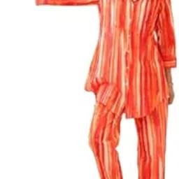 jisora Women's Pure Cotton Orange Co-ord Set-picture-16