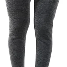 kosweem Women's & Girl's Winter Wear Warm Woolen Plain Full Length Mid Rise Fitted Leggings Free Size (Dark Grey)-picture-38