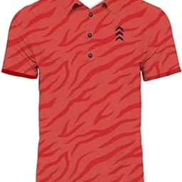 equipped Men's Printed Golf Premium Polo T-Shirt | Short Sleeve | Regurlar Fit Collared Golf Sunday Red Tennis Shirt Red-picture-56