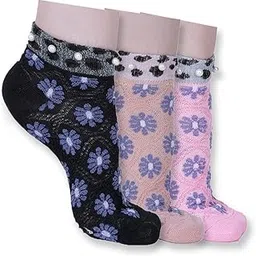 dollar Women`s Ankle Non-Towel Cotton Socks For Casual Wear/Gym/Office In (Pack of 3)-picture-27