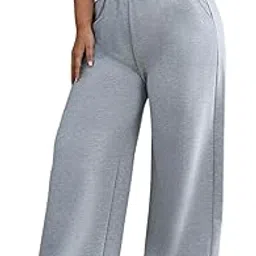 dockstreet Straight Wide fit Long Length Open Bottom Jogger for Women/Trending Multi Pocket Style, Relaxed Casual Pants for Women image 1