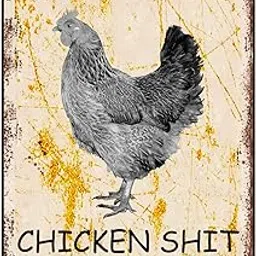 Aluminum Tin Sign Beware Chicken Shit Everywhere Vintage Metal Style Cafe Home Bar Pub Garage Garden Door Wall Art Decor 8x12 in / 20x30 cm-picture-63