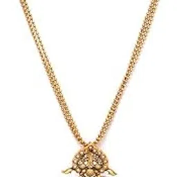 rubans Gold-Plated Pink Faux Ruby Peacock Jewellery Set For Women-picture-20