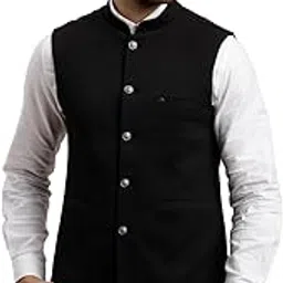 turtle Men Knitted TR Dobby Print Slim Fit Black Nehru Jacket-picture-21