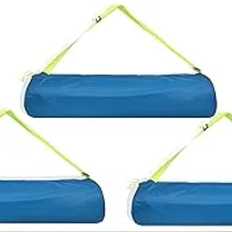 Panchtatava Pack of 3 Teal Dori Lock Fabric Exercise Mat Carry Bag Cover ONLY with Broad Shoulder Strap-image-2