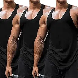 the blazze Men's Tank Tops Muscle Gym Bodybuilding Vest Fitness Workout Train Stringers L2621-picture-28