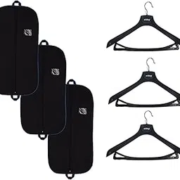 Winberg 3 Pcs Premium Coat Cover with 3 Pcs Hanger combo Pack CH03, Plastic-picture-28