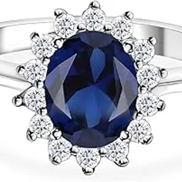 ornate jewels 925 Sterling Silver American Diamond Halo Ring for Womens and Girls | With Certificate of Authenticity and 925 Stamp | Life-time Warranty*-picture-39