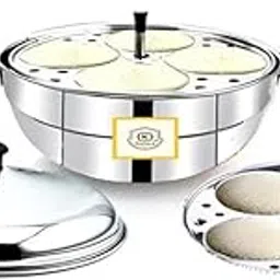 Stainless Steel Multi kadai Idli maker with 2 Plates, 8-Idli Capacity, idli pot Multi Kadai Design, idli maker-picture-11