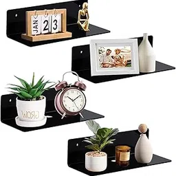 rylic Floating Shelves No Drill – 9-inch Wall Mounted Adhesive Shelf | Kitchen Wall Shelves | Floating Wall Shelf Rack for Bathroom, Bedroom-picture-46