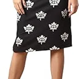 myshka Women Black Printed Knee Length Party Embellished Skirts-picture-38