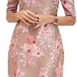 sun fashion and lifestyle Women's Chanderi Stitched Printed Kurti-picture-21