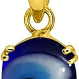 dinjewel 8.25 Ratti / 7.50 Carat Certified Evil Eye Gold Pendant For Men And Women-picture-11