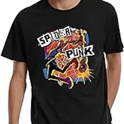 Mens Spider Punk Printed T Shirt-image-0