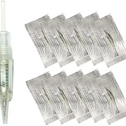 Needles , 1R : Pinkiou Round 1RL Tattoo Needles and Caps for Permanent Makeup Set Eyebrow Tattoo Tips Microblading Pen (Pack of 10)-picture-23