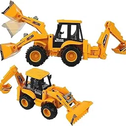 M2K HUB Bulldozer Construction Realistic Vehicle Toy Set,Excavator Bulldozer Construction Toys Truck For Kids (Jcb Toy),Yellow-image-56